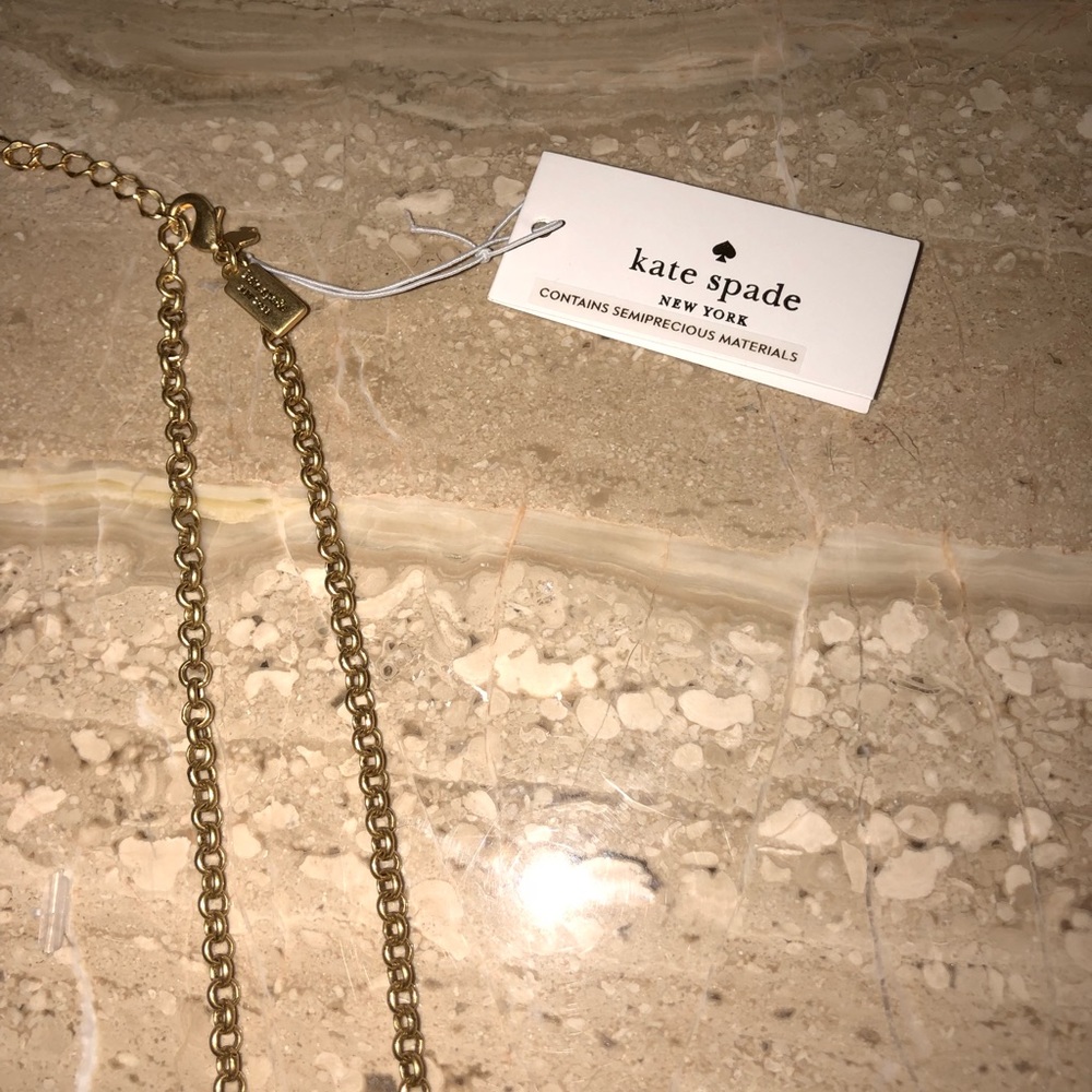 NWT Kate Spade Perfectly Imperfect Stone Necklace - Picture 7 of 8